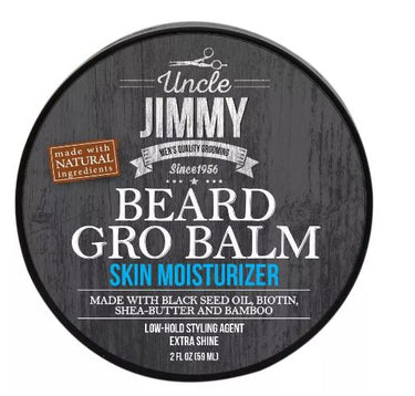 UNCLE JIMMY Beard Gro Balm Butter (2 oz) side view Sareya Beauty Supply Store in Calgary Alberta Canada